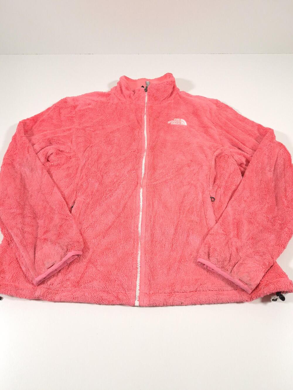 The North Face Fleece Jacket Womens XL Pink Full Zip Soft Plush Warm FLAW